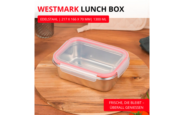 Westmark Lunch Box und Frischhaltedose Edelstahl