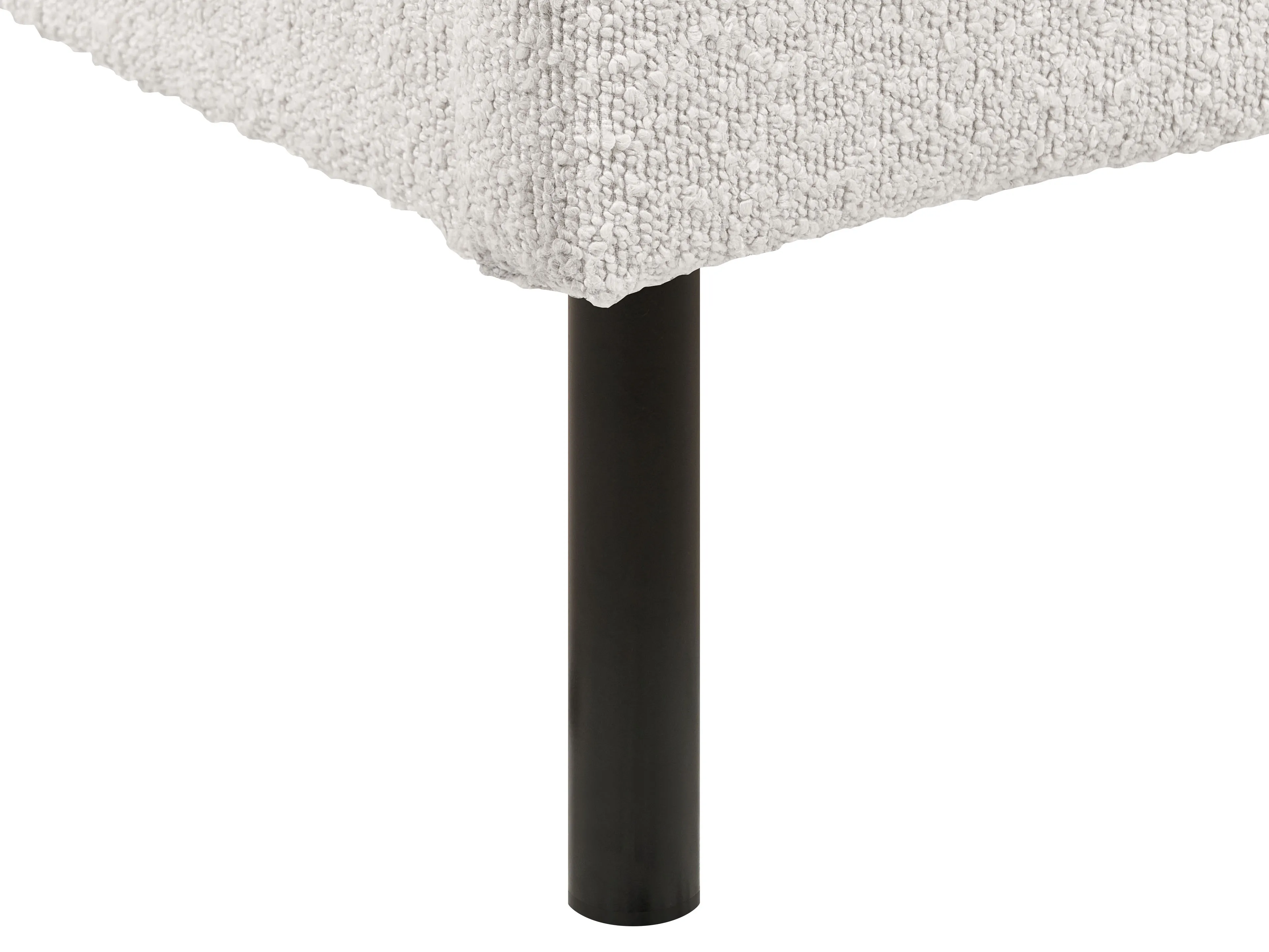 Bed Bouclé MARGUT 160 x 200 cm Wit