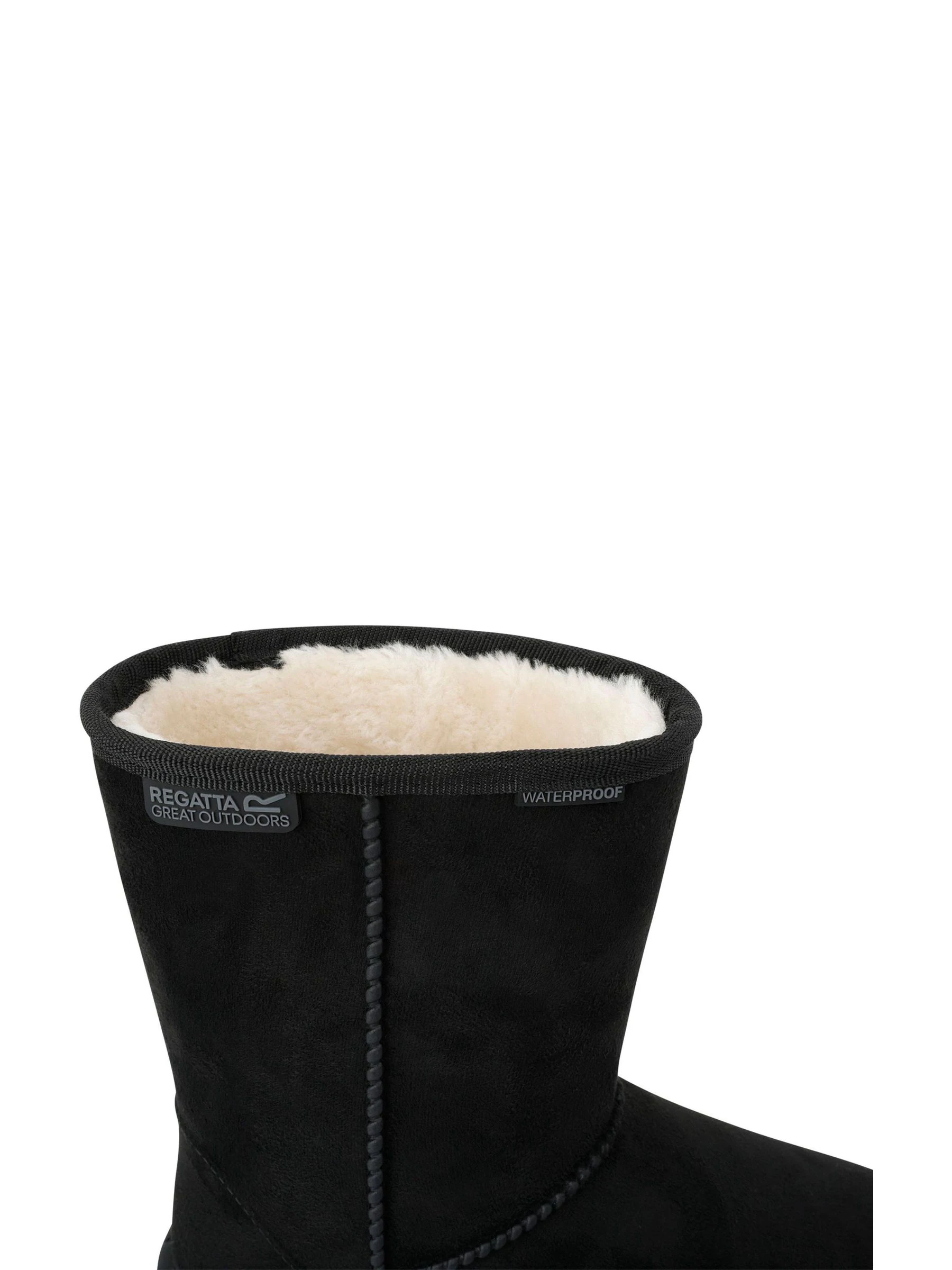 Zwart - Regatta Risley Behaaglijke halflange waterdichte Boots met voering van imitatiebont