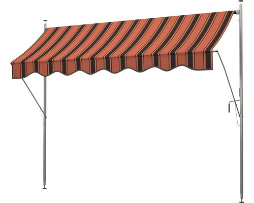 SOLUNA Concept klemzonnescherm (balkonzonnescherm) B: 200 cm Design 6363 Frame E6EV1 Zilver geëloxeerd Aandrijving links/rechts incl. slinger