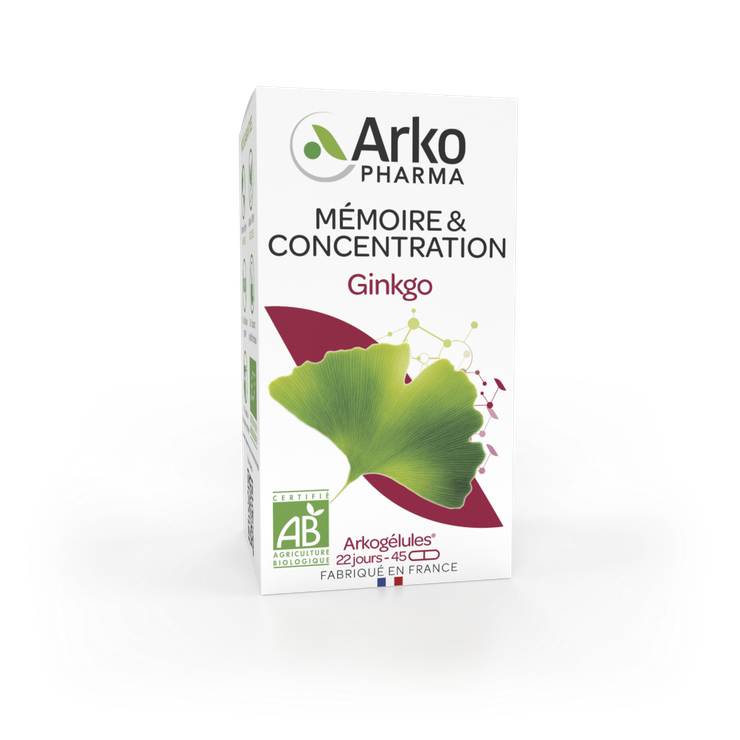 Arkogélules ginkgo mémoire 45 gélules