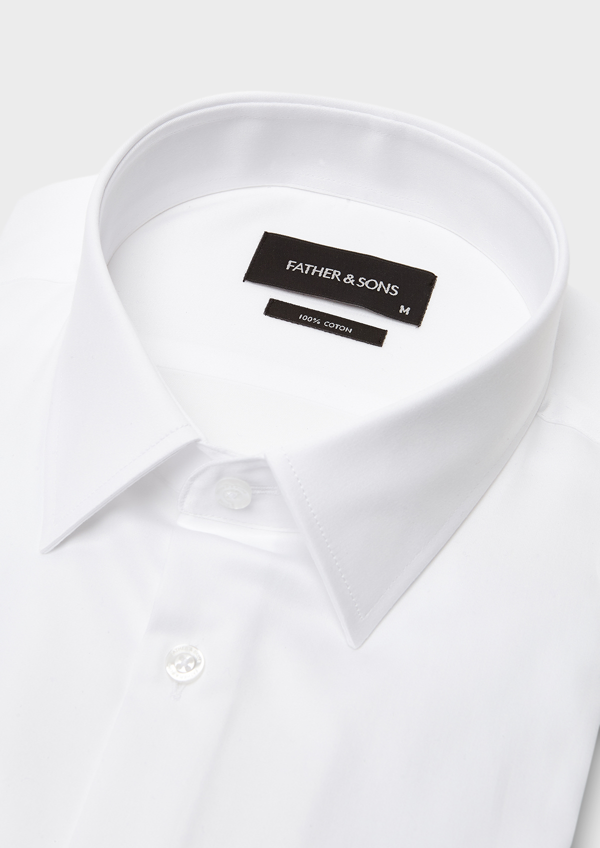 Chemise habillée Slim en satin uni blanc