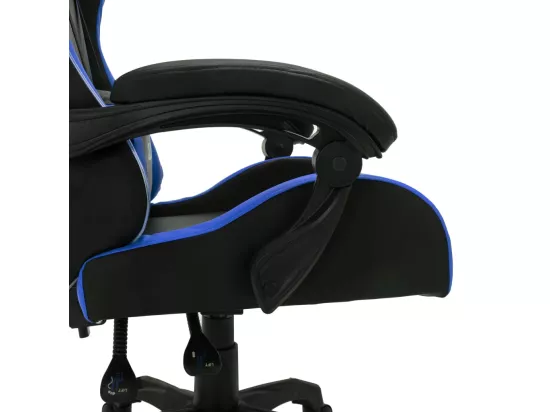 Chaise fauteuil siège pivotante cuir bleue 64 x 65 x 119 cm 02_0024201