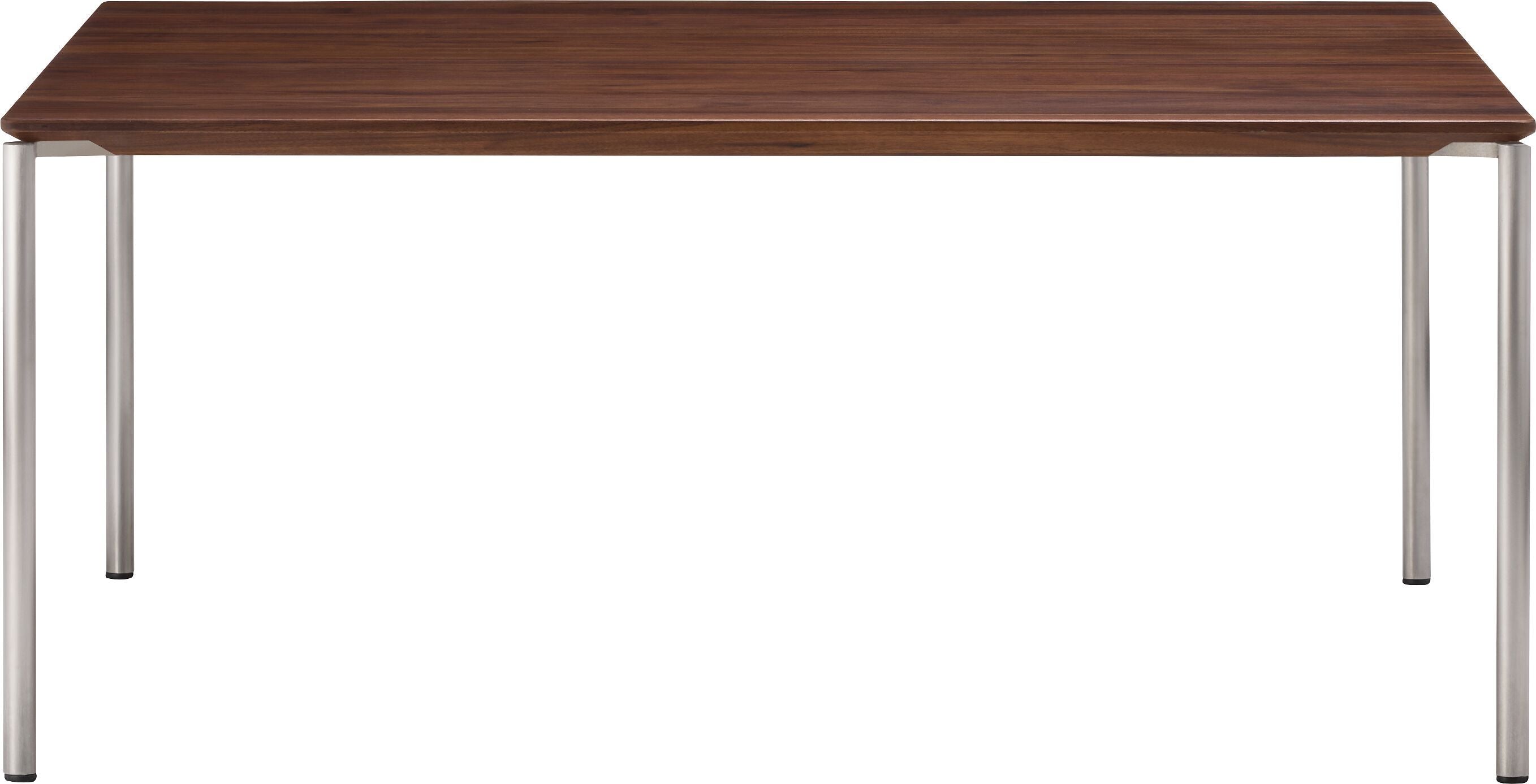 BAO Salontisch - Nussbaum massiv / Edelstahl / B: 90.0 cm x T: 90.0 cm x H: 40.0 cm