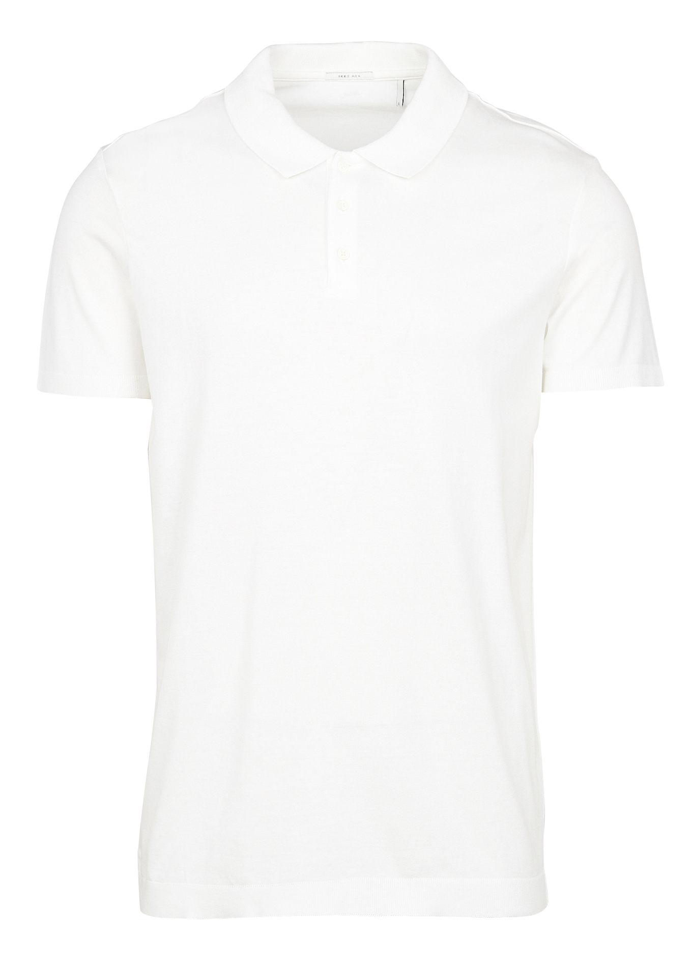 Polo reglar-fit en coton mélangé| Blanc
