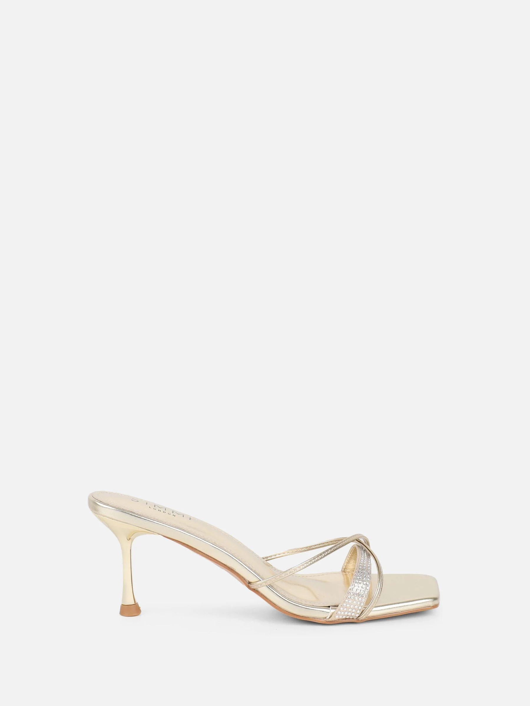 Goud - Simmi London Emelee Diamante Heeled Sandals