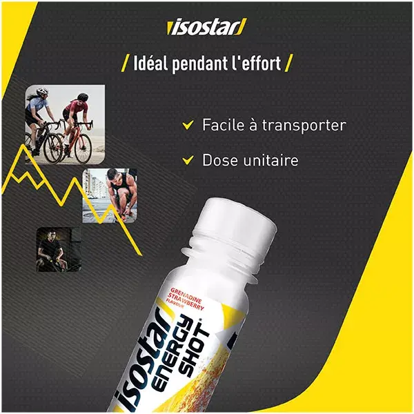Isostar Energy Shot Proteína Morango e Grenadine 60ml