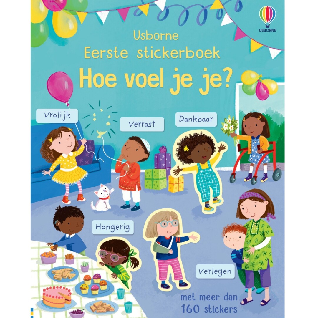 Uitgeverij usborne stickerboek hoe voel je je?