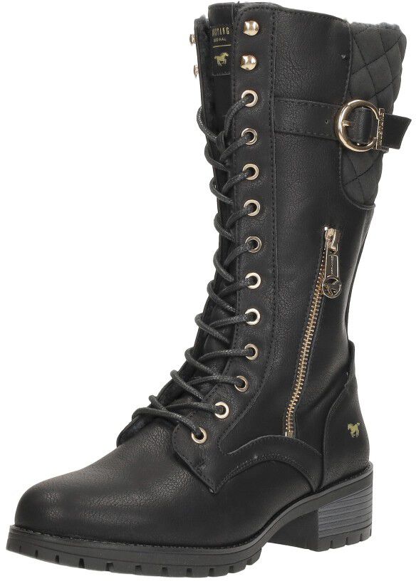 Mustang Veterschoenen Hoog zwart