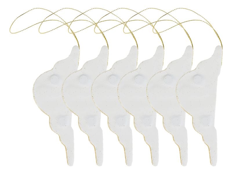 COCON Aufhänger Weihnachtsdeko 6er-Set, Ecru Hängende Dekoration