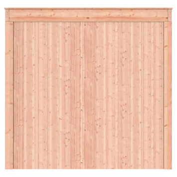 Tuinhuis met overkapping Douglas hout onbehandeld 495 x 255 cm