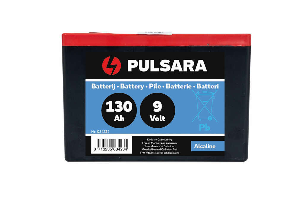 Pulsara 9V- Hybride Alkaline batterij - 11 cm - 16 cm - 130 Ah