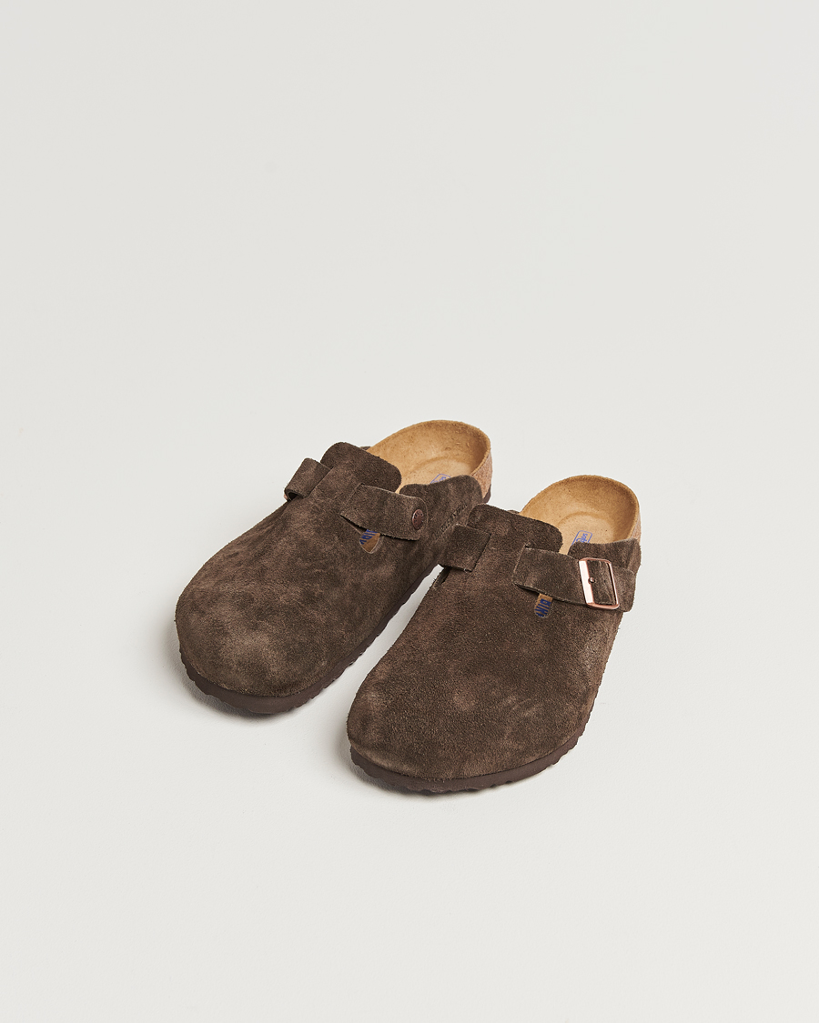 BIRKENSTOCK Boston Soft Footbed Mocca Suede