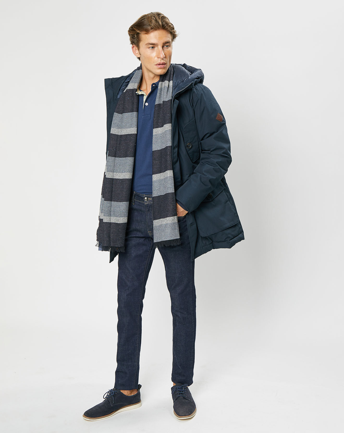 Hackett London Parka Artic Sccoter bleu marine