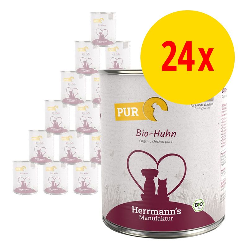 Lot Herrmann's Pure Viande Bio 24 x 800 g