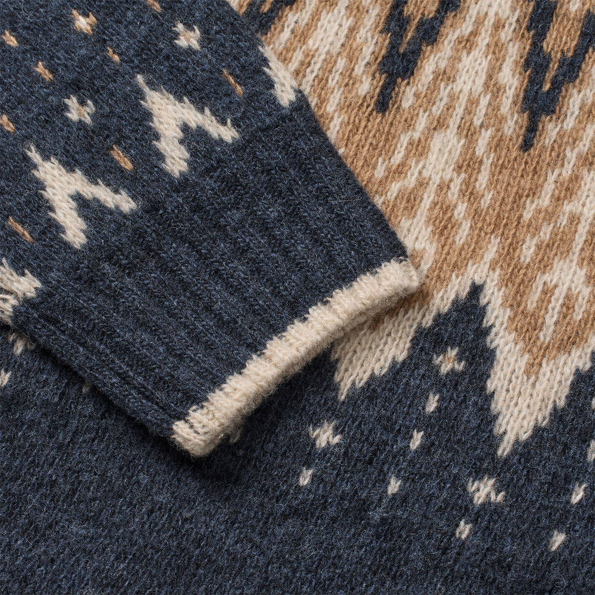 Asivik Isefjord Sweater, dame (Navy/Sand) - Spejder Sport