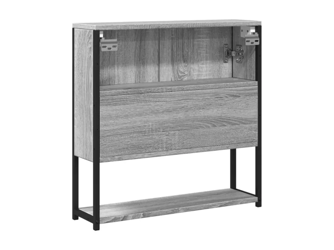 Prolenta Premium - Armoire à miroir de salle de bain sonoma gris bois d’ingénierie