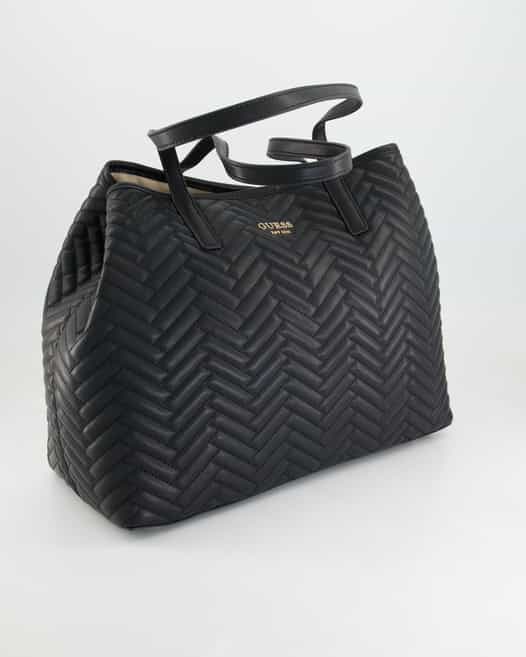 Guess Vikky II Large 2 in 1 Tote Handtasche in Schwarz
