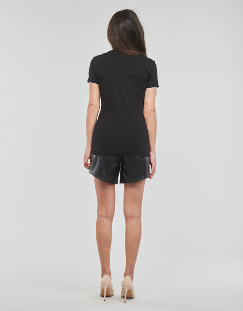 Guess - SS CN TRIANGLE FLOWERS TEE - Noir