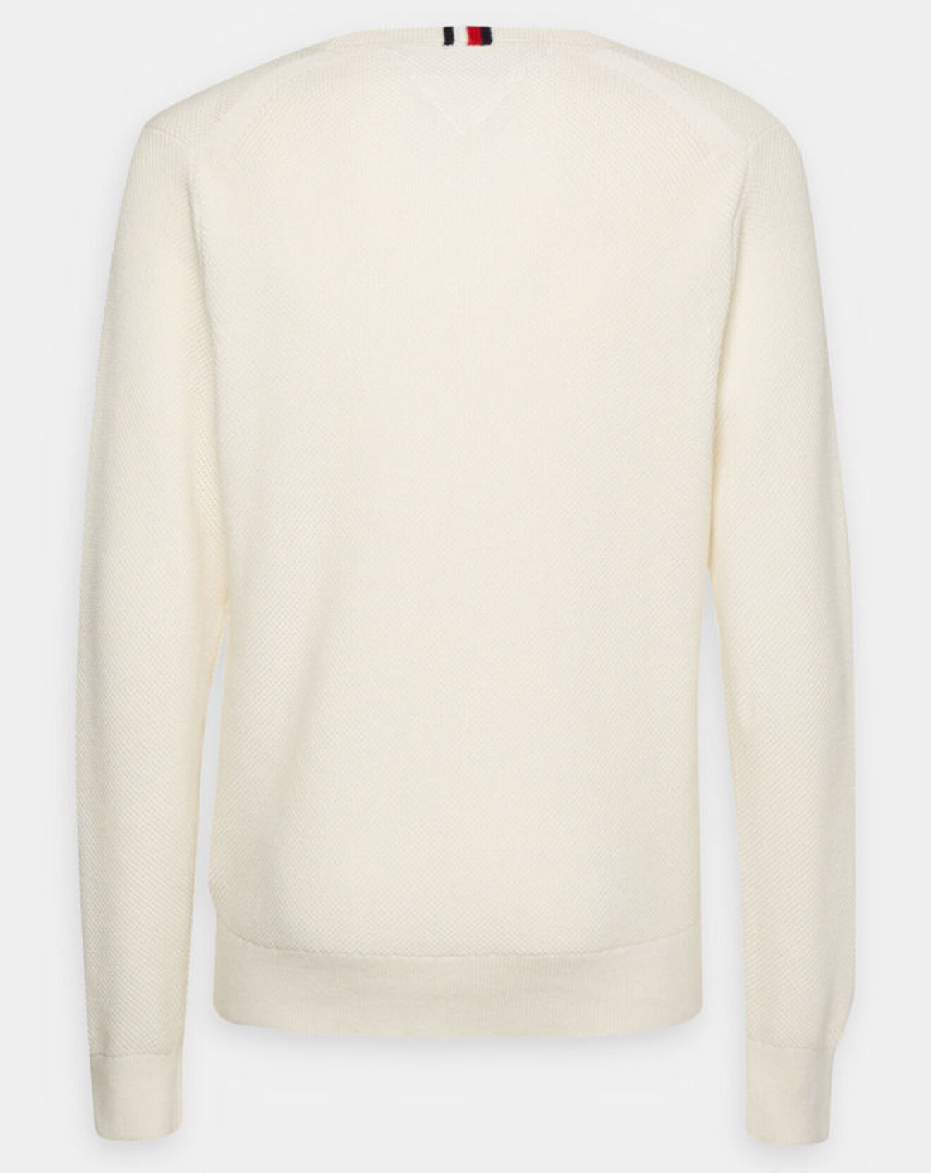 Tommy Hilfiger Pull piqué Structure col rond écru