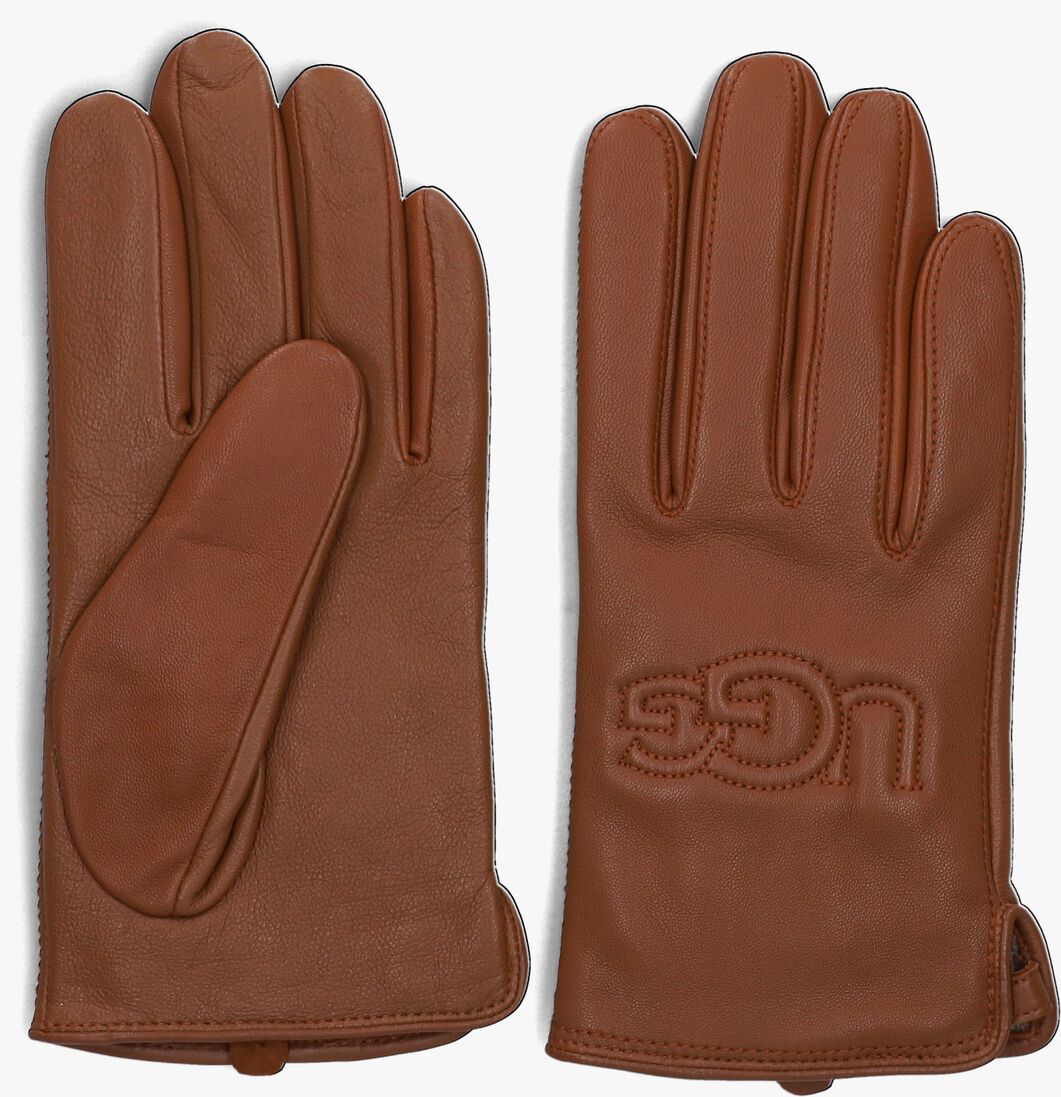 cognac ugg handschoenen shorty logo glove