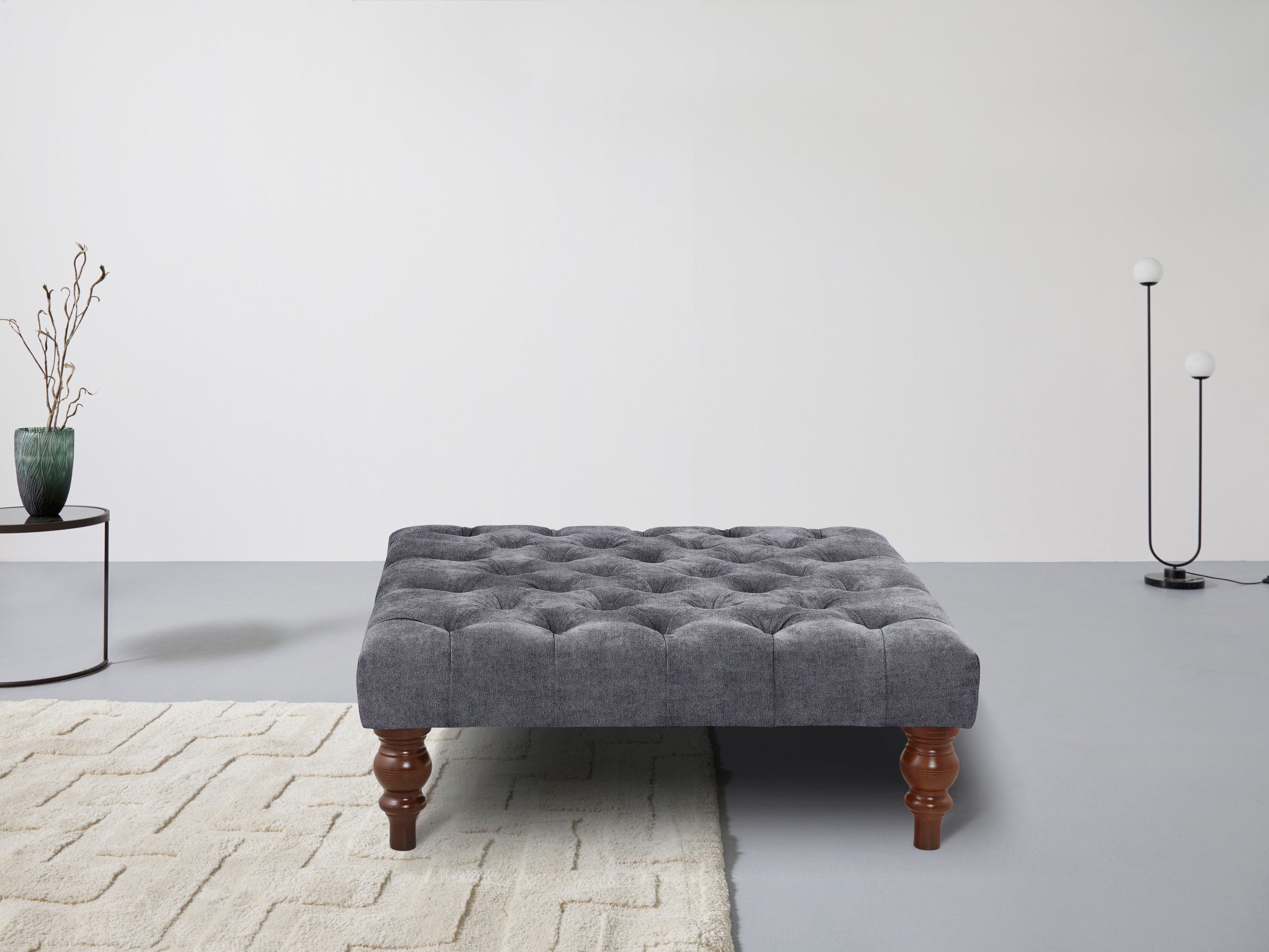 Home affaire Polsterhocker »Chesterfield« mit Knopfheftung , auch in Leder
