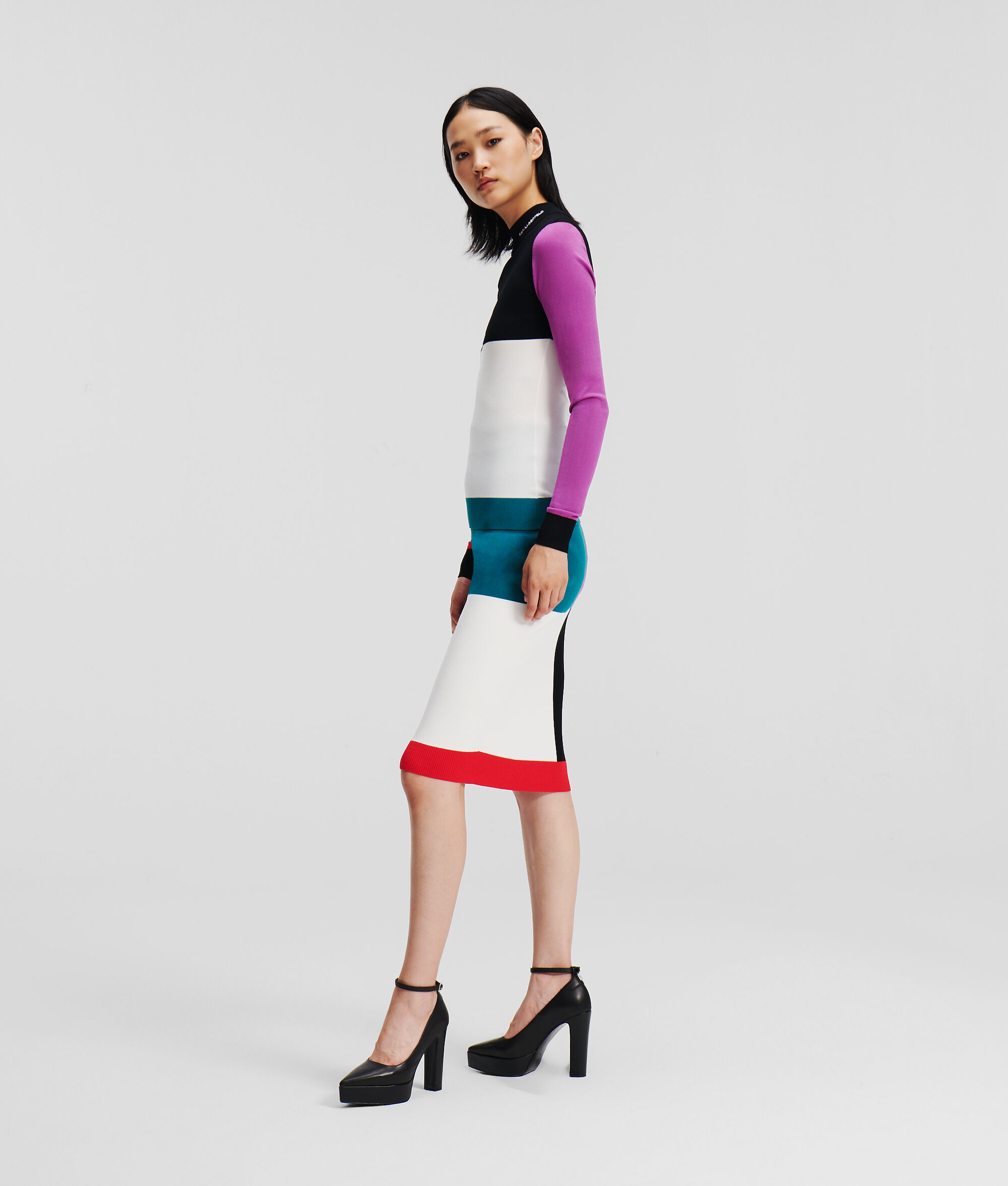PULL COL ROULÉ COLOR-BLOCK