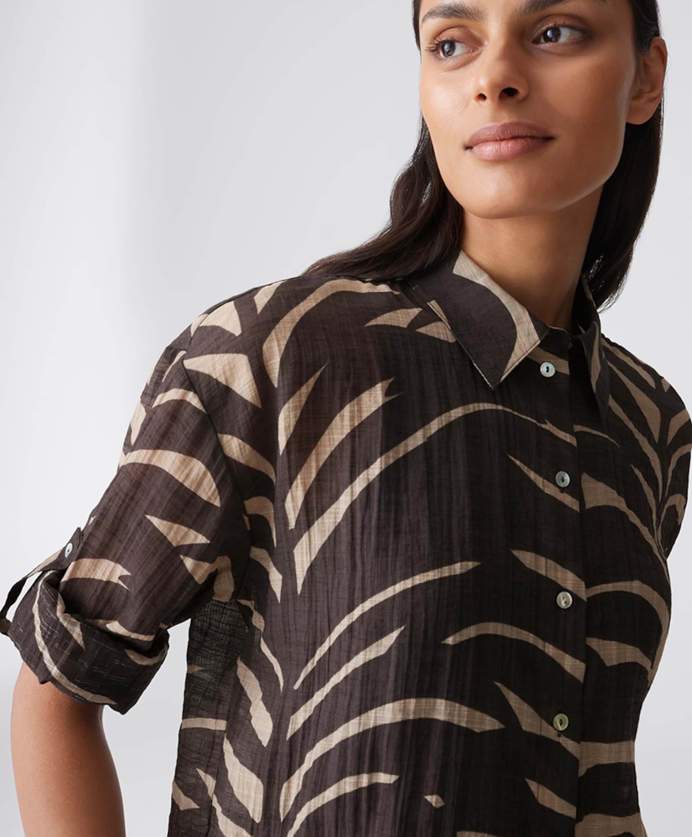 OPUS Dames blouse bruin