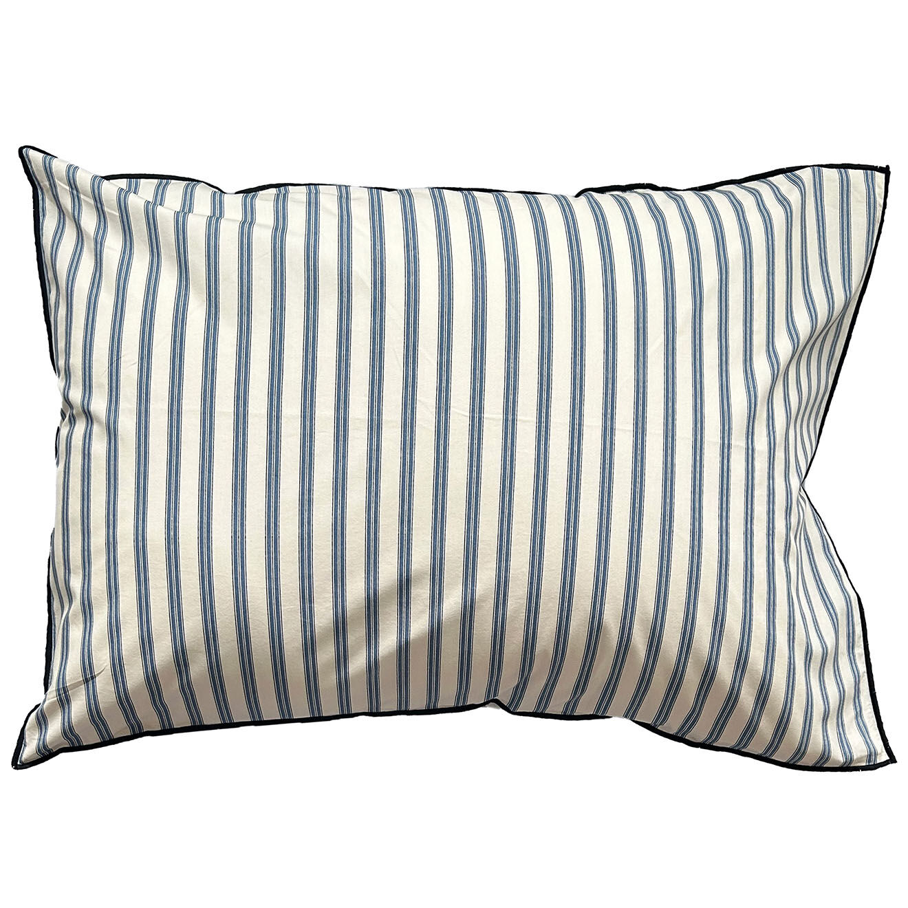 Perle de Coton Taie d'oreiller en Percale de Coton Allen blanc/bleu