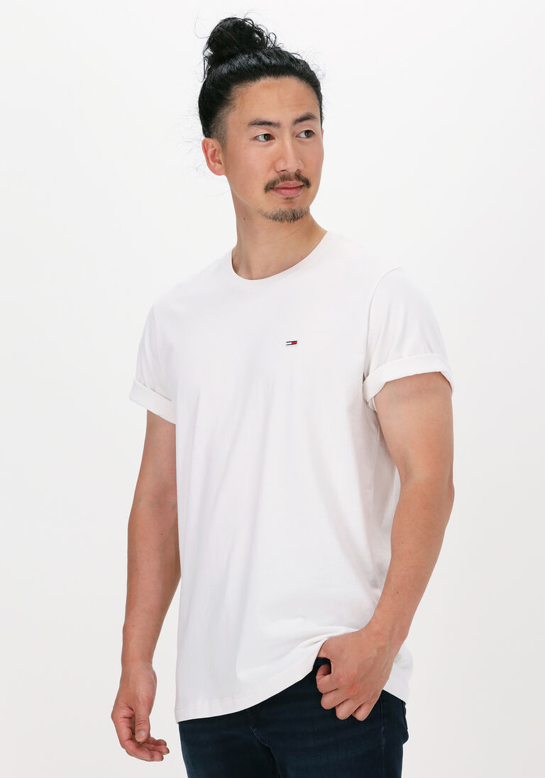 TOMMY JEANS witte tommy jeans t-shirt tjm classic jersey c neck