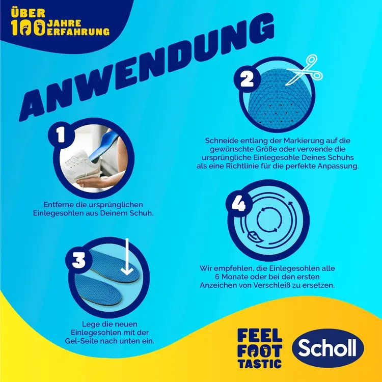 (1 Paar) Gr. L GelActiv Everyday Einlegesohlen Schuhsohlen - Bunt