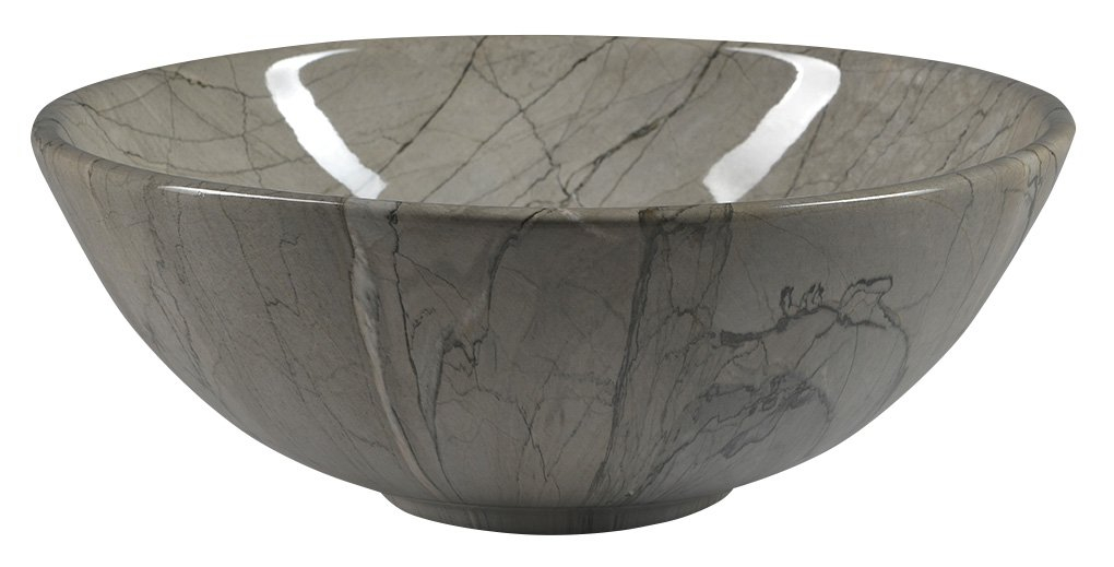 Sapho Dalma keramische waskom grijs marmer structuur 42x16,5cm