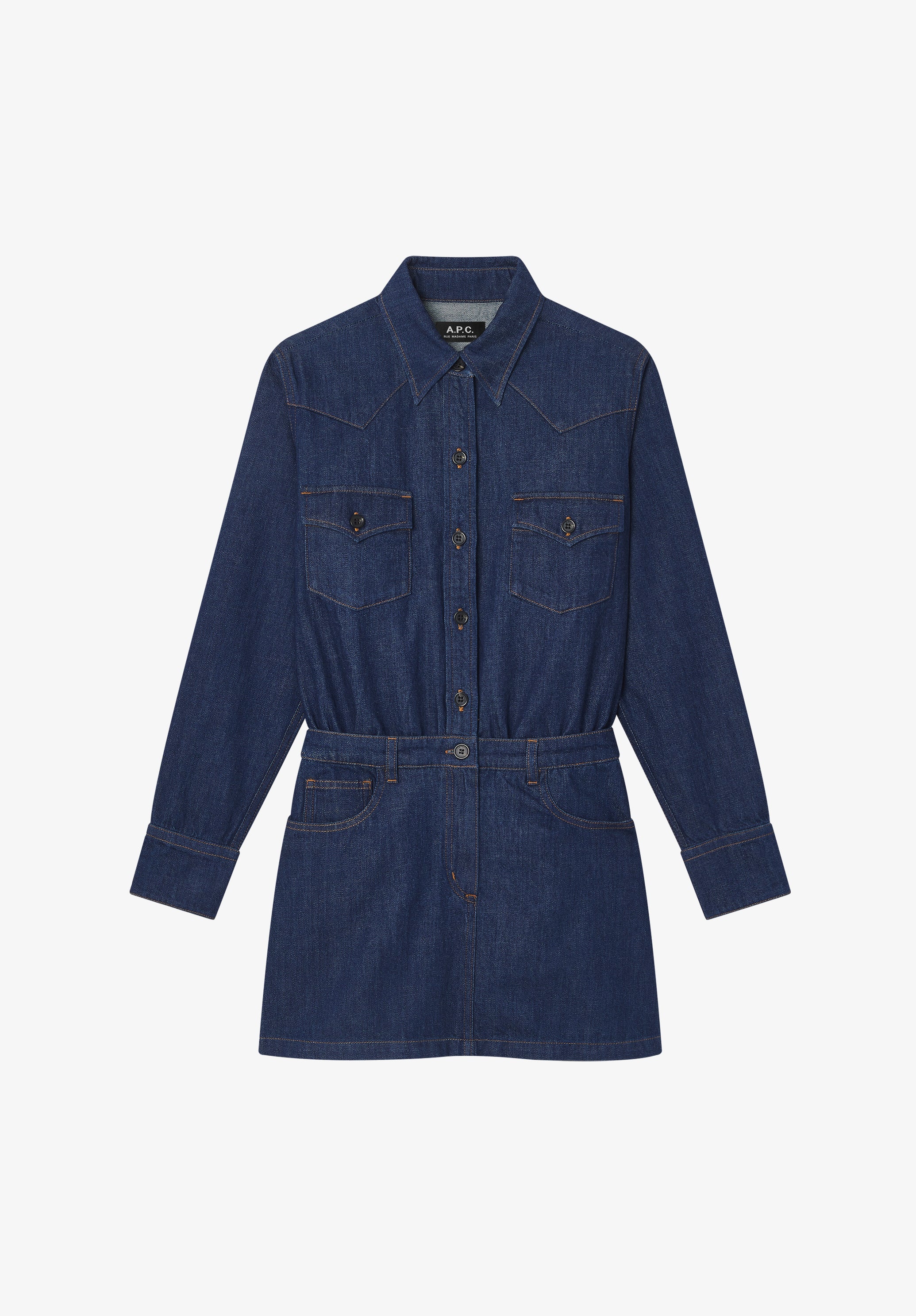 Robe chemise western - Indigo