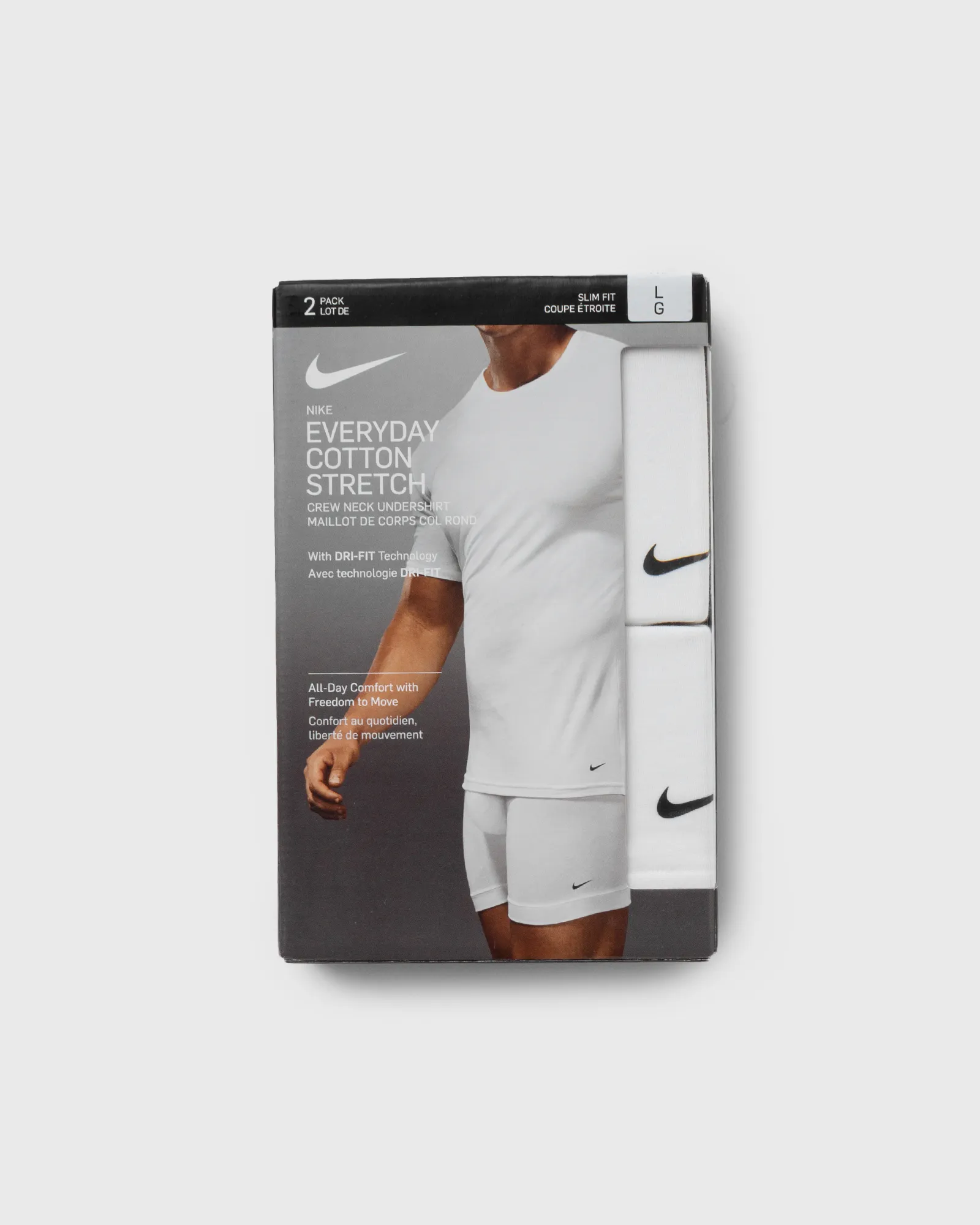 Nike EVERYDAY COTTON STRETCH CREWNECK TEE 2-PACK
