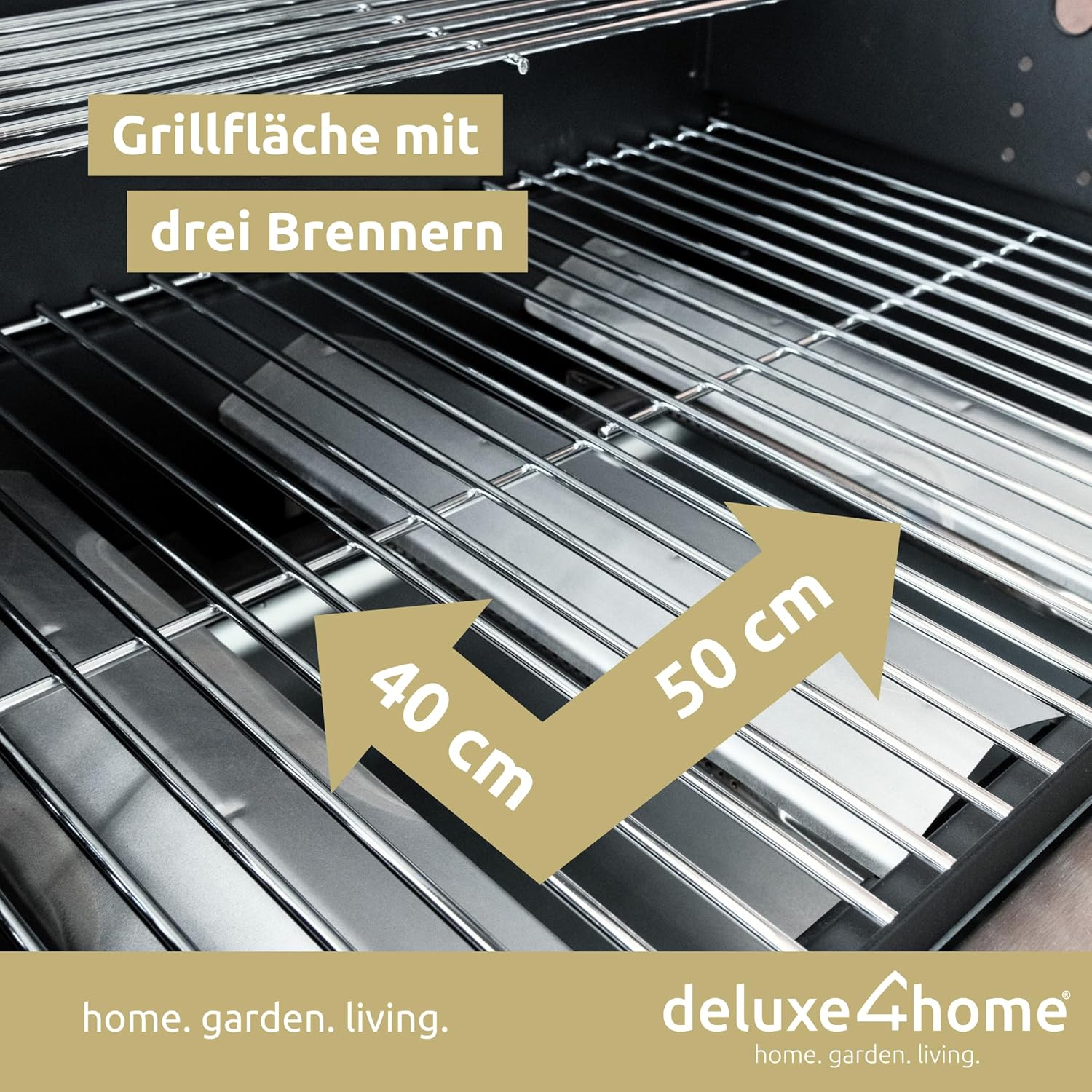 Gasgrill BBQ Grillwagen mit Deckel I 3+1 Seitenbrenner XXL Grill Rollbar Seitenablage I inkl. Grillhandschuh und Grillthermometer I Rollgrill Standgrill