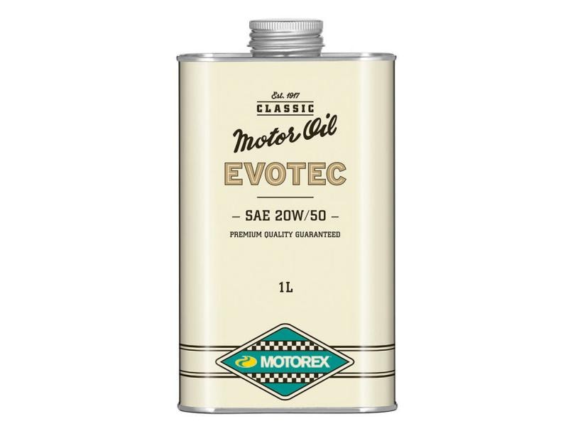 Motorex Motorenöl 4-Takt EVOTEC 20W/50, 1 l 4-Takt-Motorenöl für klassische Fahrzeuge, 1 Liter