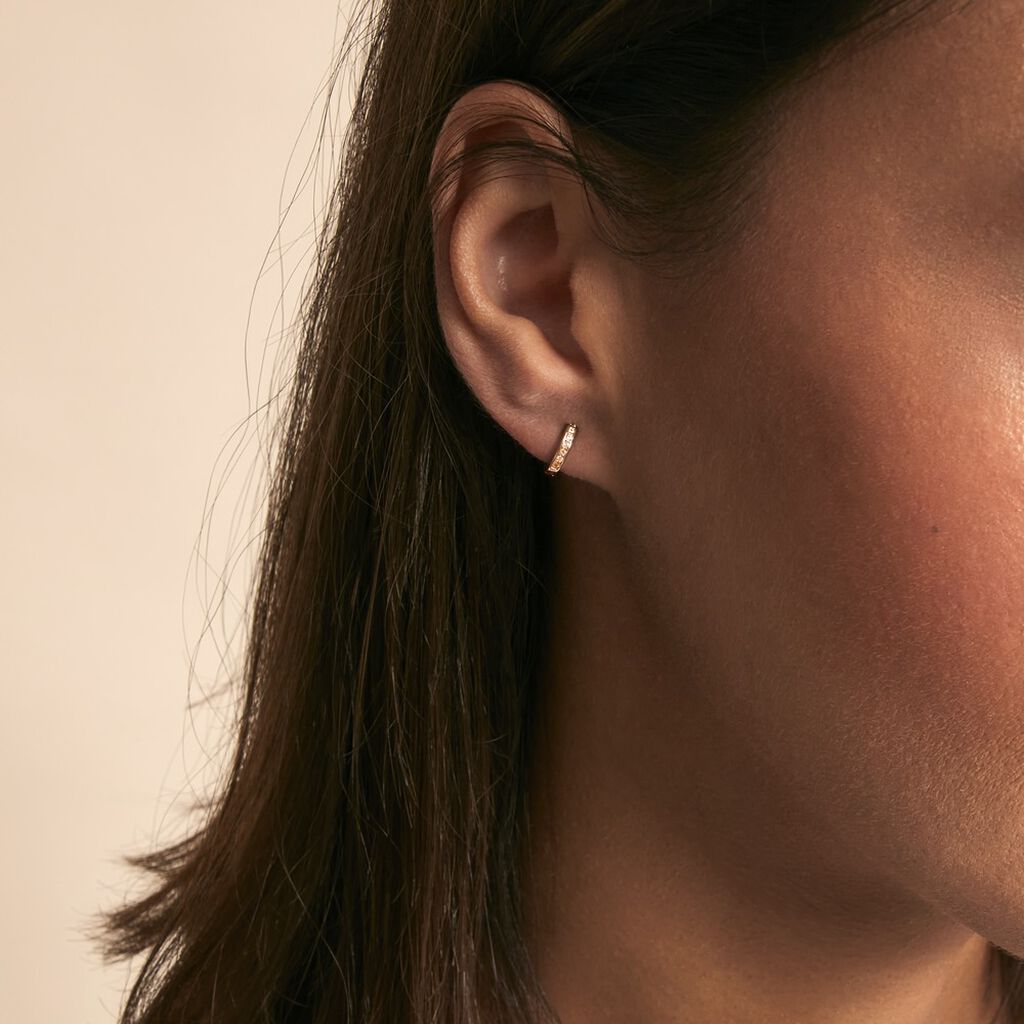Créoles Rio Argent Blanc Oxyde De Zirconium