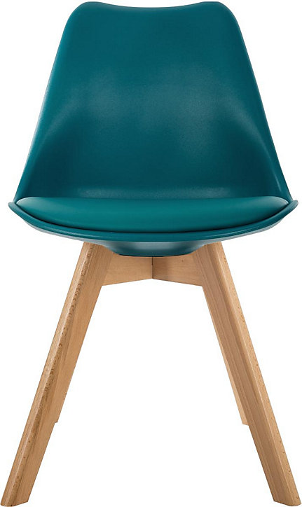 Lot de 4 chaises de table Baya bleu canard
