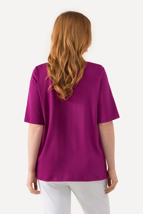 T-Shirt, A-Linie, V-Ausschnitt, Halbarm, Pima Cotton