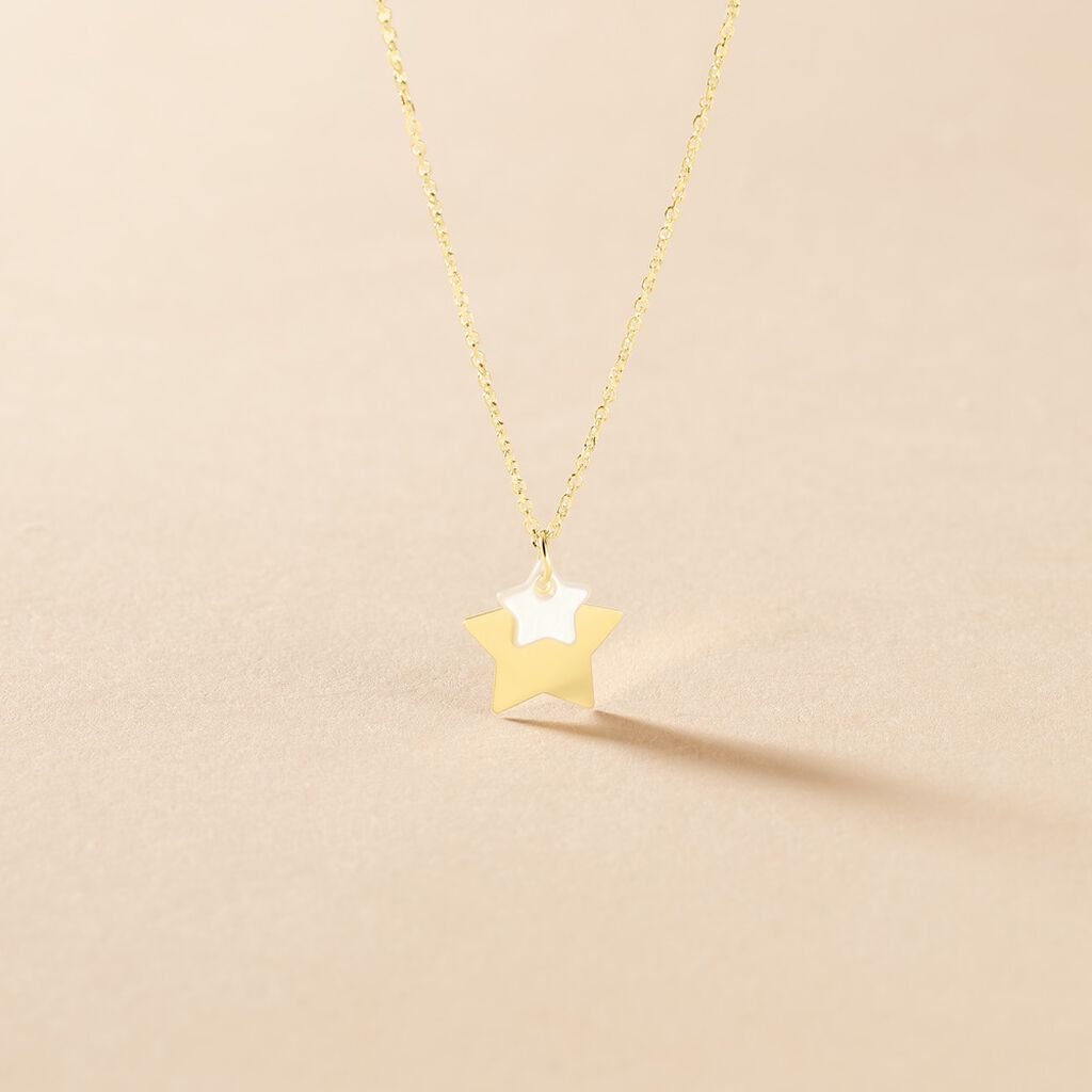 Collier Cleomelia Etoile Or Jaune