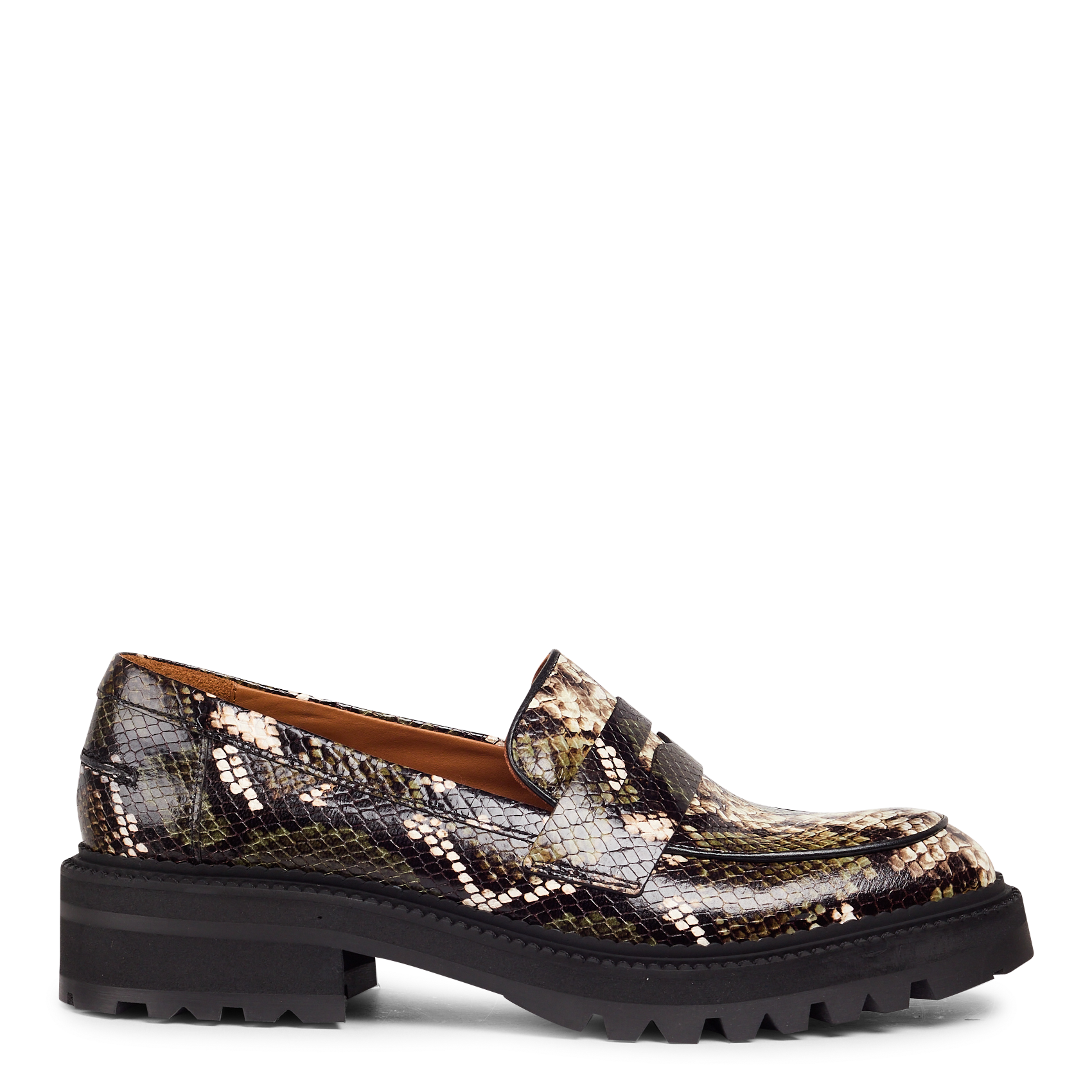 Mocassins en cuir | Kaki