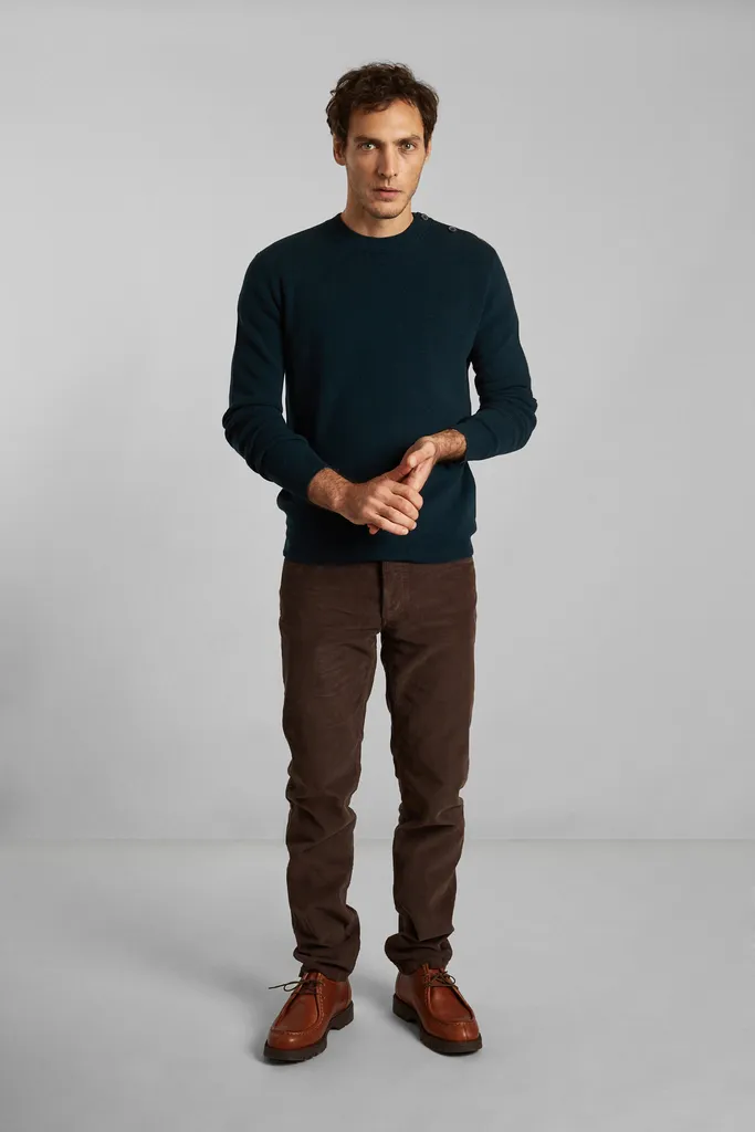 Pull marin en laine mérinos extrafine L'Exception Paris