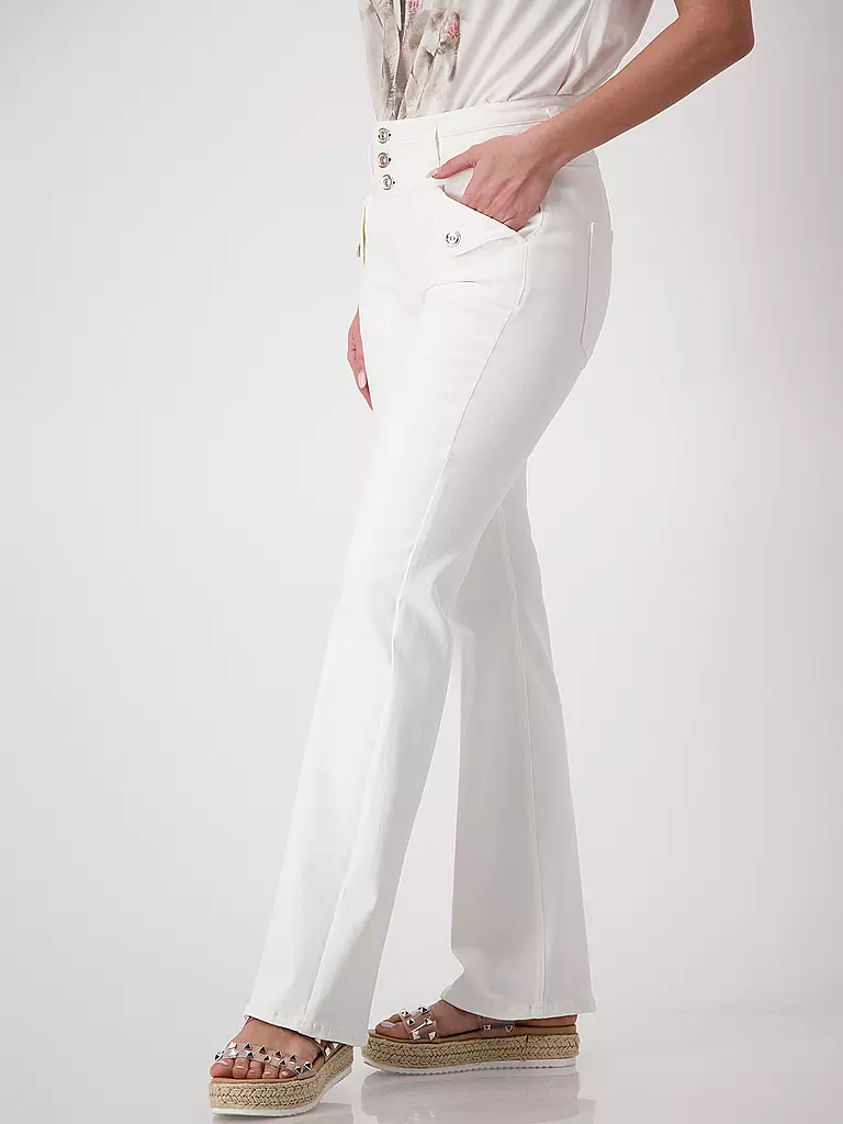 MONARI Jeans Flared Fit creme