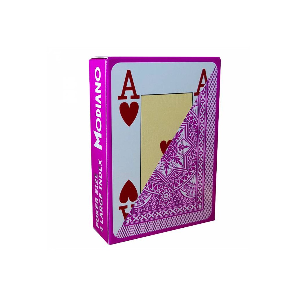 Jeu de 54 cartes Modiano format poker - Violet