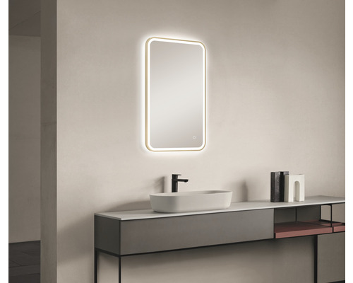 LED-lichtspiegel Chrystal Juno 2.0 brons 45 x 75 cm