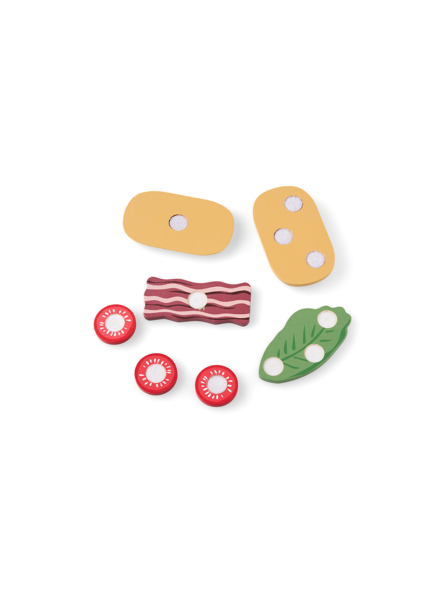 Legetøjssandwich i træ | Poppeltræ. 7 dele. | Multi