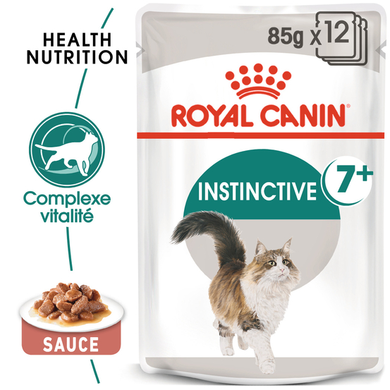 Bouchées sauce chat de 7 à 12 ans Insctinctive 7+ 12x85g
