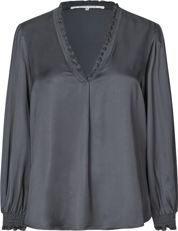 Second Female Bardi V-Neck Blouse Volcanic ash