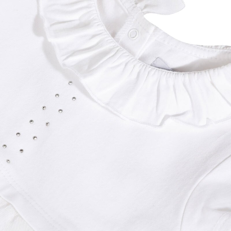 Robe bébé fille blanchehe avec cristaux Swarovski® bébé fille Absorba Aucune nuance