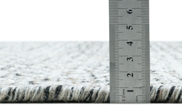 THEKO Wollteppich »Trondheim PO-502« rechteckig 10 mm Höhe Handweb Teppich, Flachgewebe, reine Wolle, handgewebt, Rauten Muster
